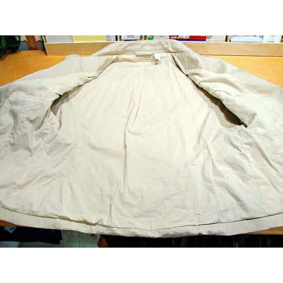 Chico's Womens Khaki Cotton Long Sleeve Open Front Blazer Jacket Size Medium - Picture 11 of 11